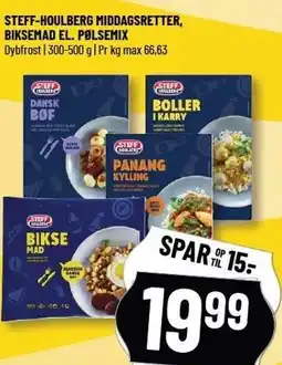 Løvbjerg STEFF-HOULBERG MIDDAGSRETTER, BIKSEMAD EL. PØLSEMIX EL. MOU KØDBOLLER EL. FRIKADELLER tilbud