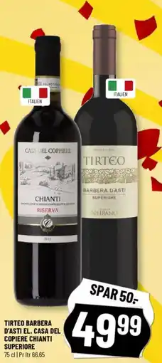 Løvbjerg TIRTEO BARBERA D'ASTI EL. CASA DEL COPIERE CHIANTI SUPERIORE tilbud