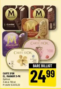 Løvbjerg CARTE D'OR EL. MAGNUM 3-PK Dybfrost tilbud