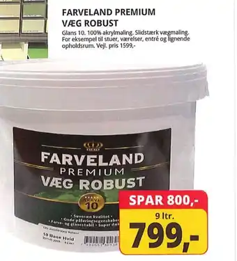 Farveland FARVELAND PREMIUM VÆG ROBUST tilbud