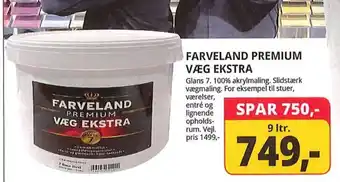 Farveland FARVELAND PREMIUM VÆG EKSTRA tilbud