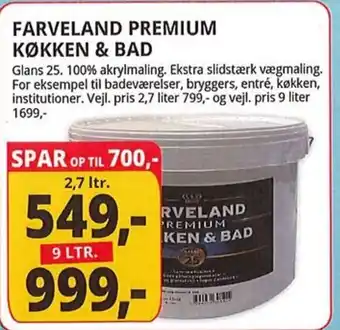 Farveland FARVELAND PREMIUM KØKKEN & BAD tilbud