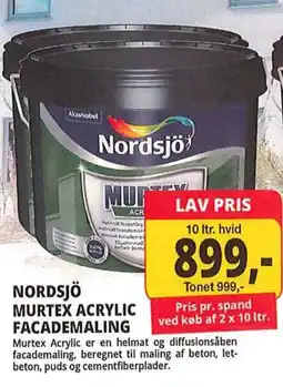 Farveland NORDSJÖ MURTEX ACRYLIC FACADEMALING tilbud