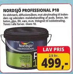 Farveland NORDSJÖ PROFESSIONAL P10 tilbud