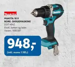 Davidsen MAKITA 18 V BORE-SKRUEMASKINE tilbud