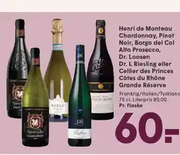 SPAR Henri de Monteau Chardonnay, Pinot Noir, Borgo del Col Alto Prosecco, tilbud