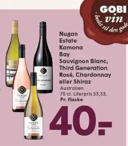 SPAR Nugan Estate Kamona Bay Sauvignon Blanc, Third Generation Rosé, Chardonnay eller Shiraz tilbud