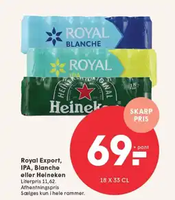 SPAR Royal Export, IPA, Blanche eller Heineken tilbud
