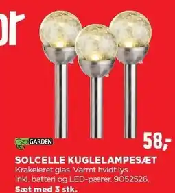 jem & fix GARDEN SOLCELLE KUGLELAMPESÆT tilbud
