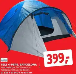 jem & fix TELT 4-PERS. BARCELONA tilbud