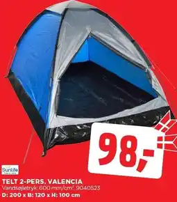 jem & fix TELT 2-PERS. VALENCIA tilbud