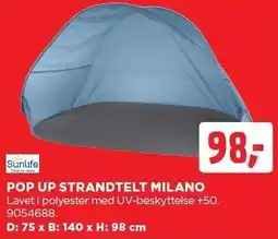 jem & fix POP UP STRANDTELT MILANO tilbud