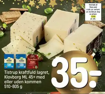 Tistrup kraftfuld lagret, Klovborg ML 45+ med eller uden kommen