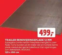jem & fix TRAILER RENOVERINGSPLADE 12 MM tilbud