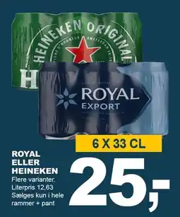 Let-Køb ROYAL ELLER HEINEKEN tilbud