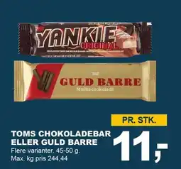 Let-Køb TOMS CHOKOLADEBAR ELLER GULD BARRE tilbud