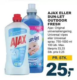 Let-Køb AJAX ELLER DUN-LET OUTDOOR FRESH tilbud
