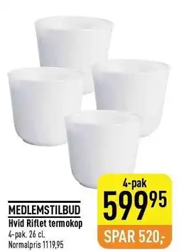 Imerco Hvid riflet termokop tilbud