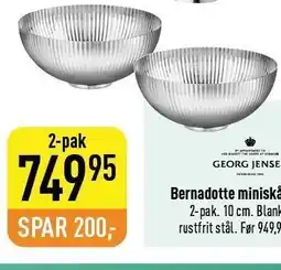 Imerco Bernadotte miniskål tilbud
