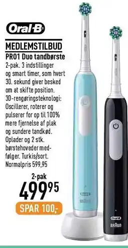 Imerco PRO1 Duo tandbørste tilbud