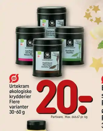 Urtekram økologiske krydderier