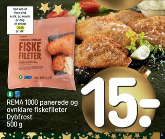 REMA 1000 REMA 1000 panerede og ovnklare fiskefileter tilbud