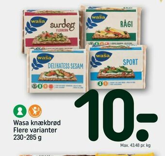 REMA 1000 Wasa knækbrød tilbud