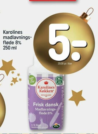 REMA 1000 Karolines madlavningsfløde 8% tilbud