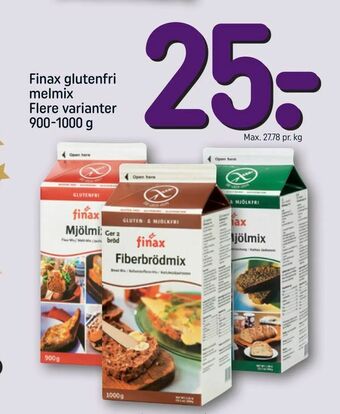 REMA 1000 Finax glutenfri melmix tilbud