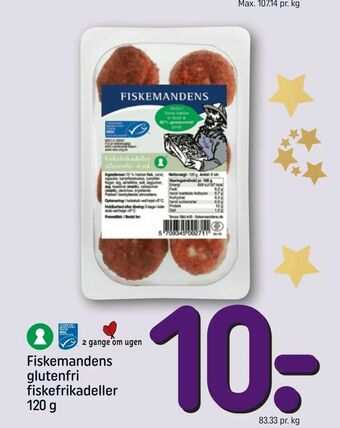 REMA 1000 Fiskemandens glutenfri fiskefrikadeller tilbud
