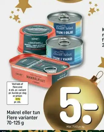 REMA 1000 Makrel eller tun tilbud