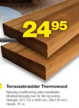 Bauhaus Terrassebrædder Thermowood tilbud