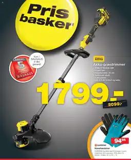 Bauhaus Akku-græstrimmer tilbud