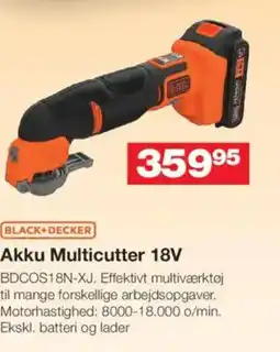 Bauhaus BLACK+DECKER Akku Multicutter 18V tilbud
