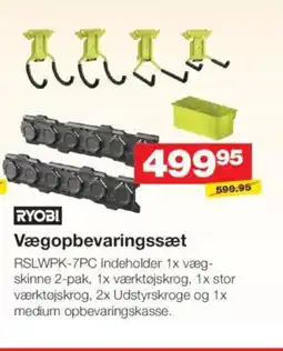 Bauhaus RYOBI Vægopbevaringssæt tilbud