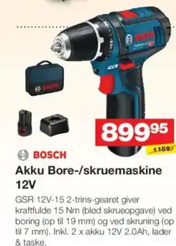 Bauhaus BOSCH Akku Bore-/skruemaskine tilbud