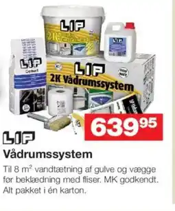 Bauhaus LIP Vådrumssystem tilbud
