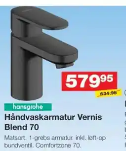Bauhaus Håndvaskarmatur Vernis Blend 70 tilbud