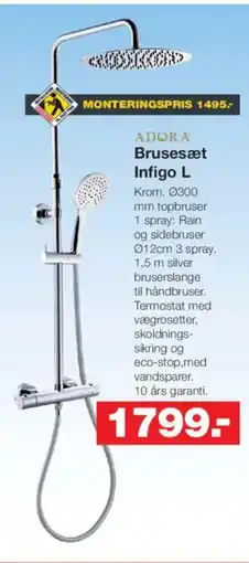 Bauhaus ADORA Brusesæt Infigo L tilbud