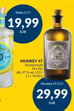 Nielsen's Discount MONKEY 47 Schwarzwald Dry Gin tilbud