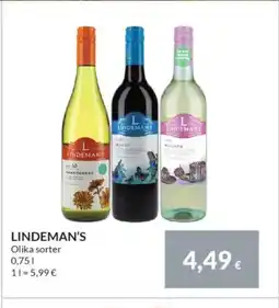 Nielsen's Discount LINDEMAN'S Olika sorter tilbud