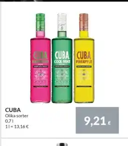 Nielsen's Discount CUBA Olika sorter tilbud