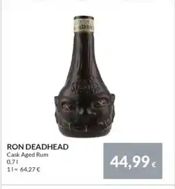 Nielsen's Discount RON DEADHEAD Cask Aged Rum tilbud