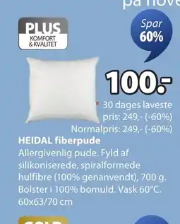 JYSK HEIDAL fiberpude tilbud