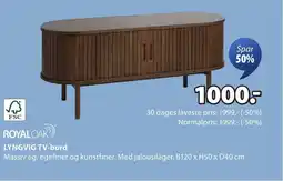 JYSK ROYAL OAK LYNGVIG TV-bord tilbud