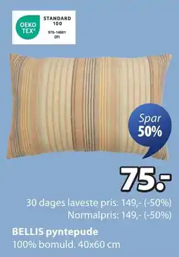 JYSK BELLIS pyntepude 100% bomuld. 40x60 cm tilbud
