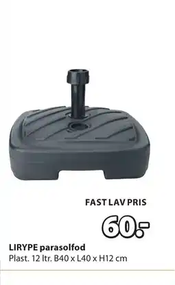 JYSK LIRYPE parasolfod tilbud