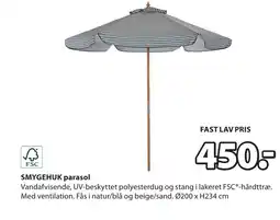 JYSK SMYGEHUK parasol tilbud