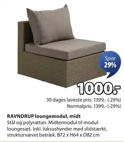 JYSK RAVNDRUP loungemodul, midt tilbud