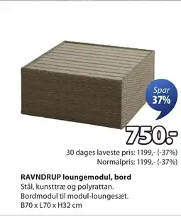 JYSK RAVNDRUP loungemodul, bord tilbud